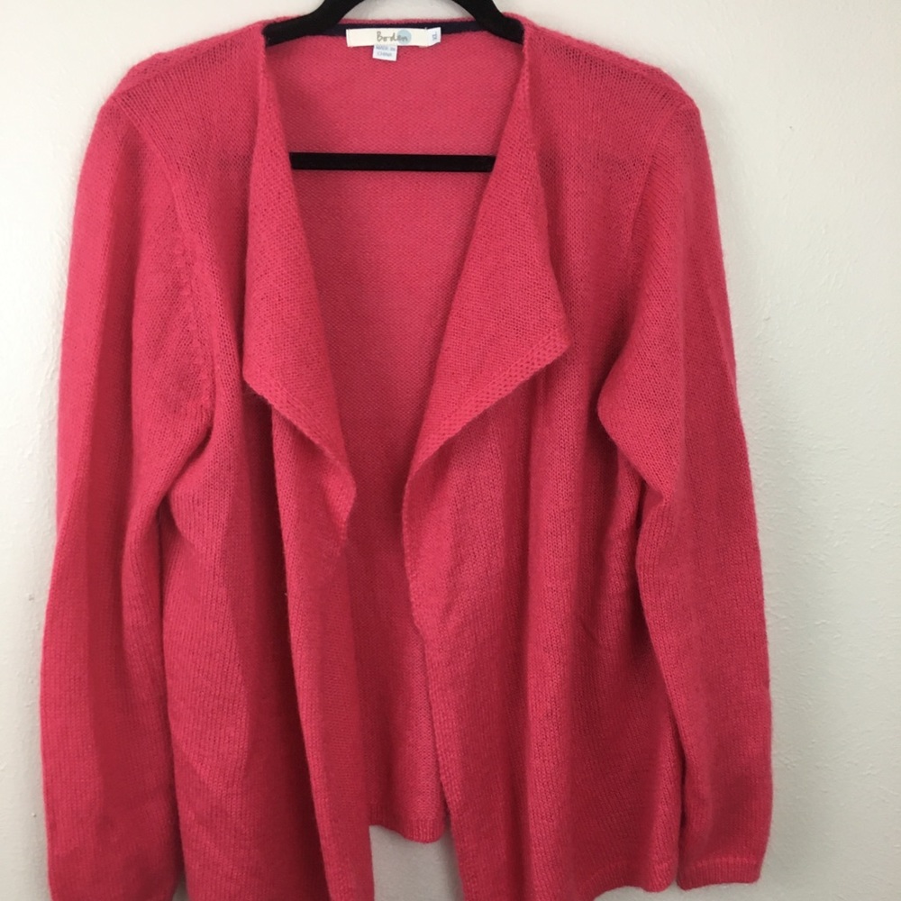 Boden Alba Cardigan Mohair Blend Pink